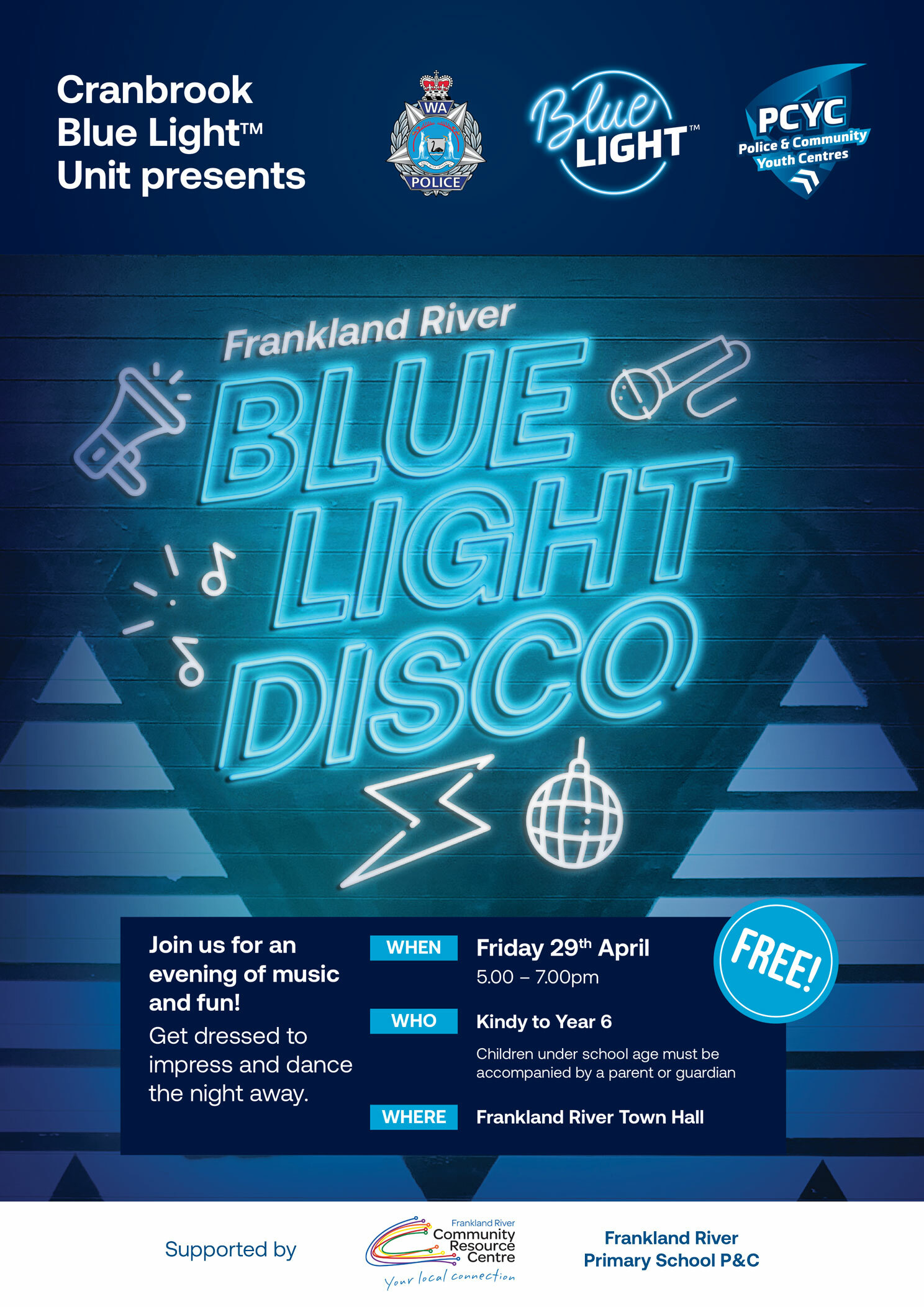 Cranbrook Frankland River Blue Light Disco